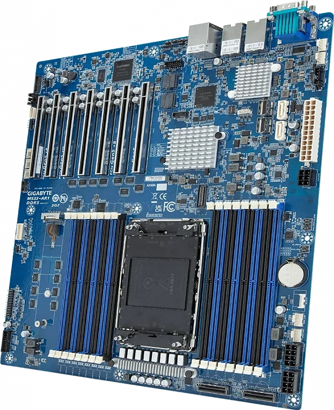 Материнская плата Gigabyte MS33-AR1 Rev 1.x/3.x (E-ATX, LGA4677, 16 DIMM) 1