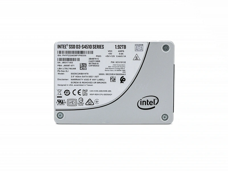 SSD-накопитель Intel S4510 1.92TB 2.5" 6Gb/s [SSDSC2KB019T801]