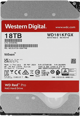 Жесткий диск WD Red Pro 18TB 3.5" SATA 6GB/s [WD181KFGX]