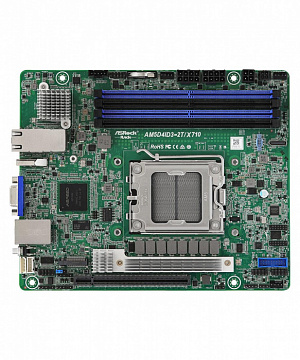 Материнская плата ASRock Rack AM5D4ID3-2T/X710 (Deep mini-ITX, AM5, 4 DIMM)