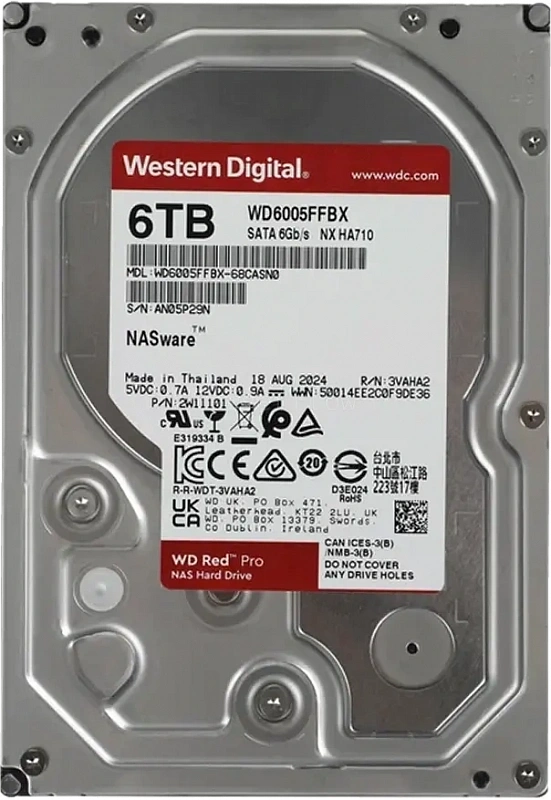 Жесткий диск WD Red Pro 6TB 3.5" SATA 6GB/s [WD6005FFBX]
