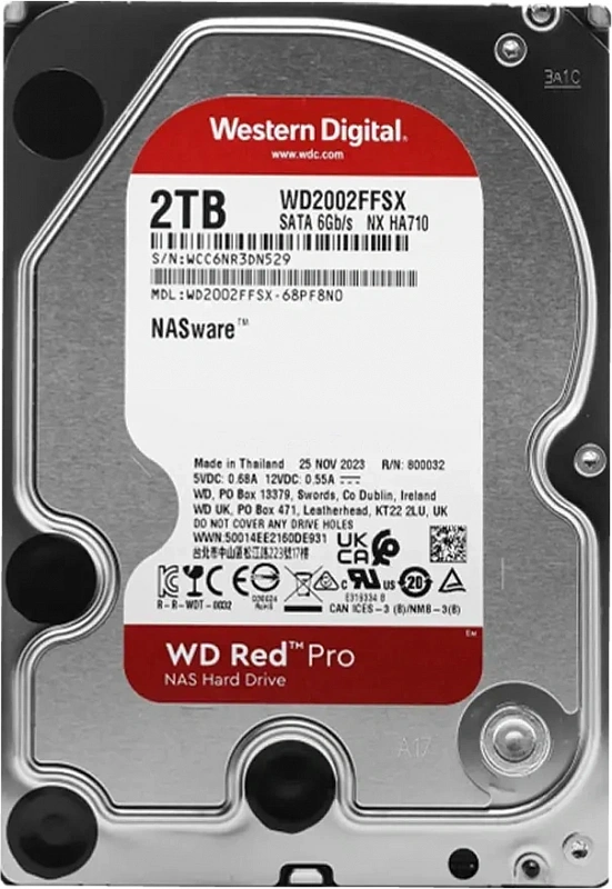 Жесткий диск WD Red Pro 2TB 3.5" SATA 6GB/s [WD2002FFSX]