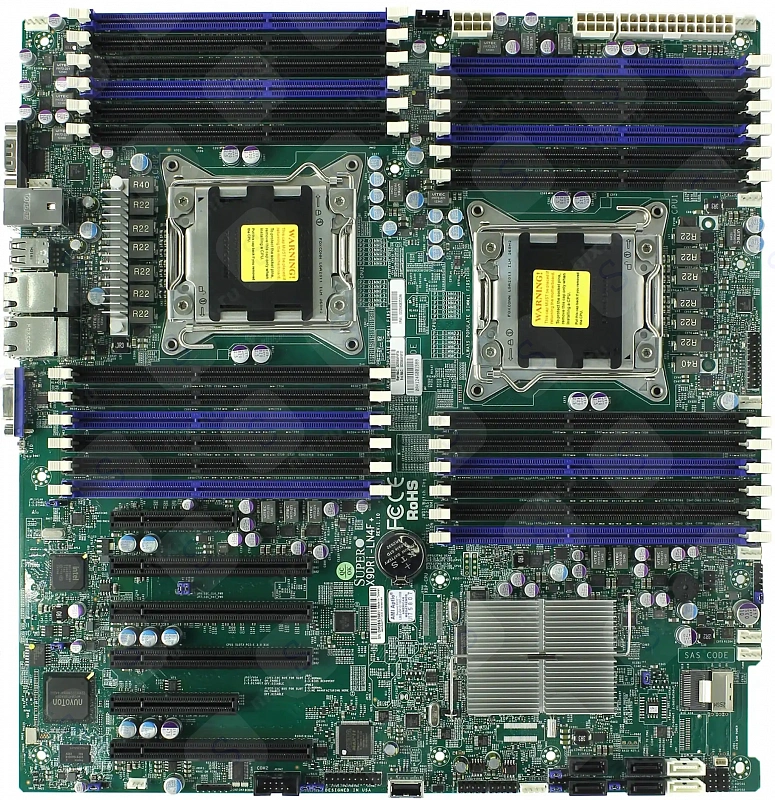 Материнская плата Supermicro X9DRi-LN4F+ (EE-ATX, 2x LGA2011, 24 DIMM)