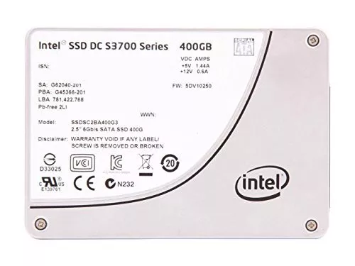 SSD диск Intel (HP) S3700 400Gb 2.5" 6gb/s 10 DWPD (SSDSC2BA400G3P)