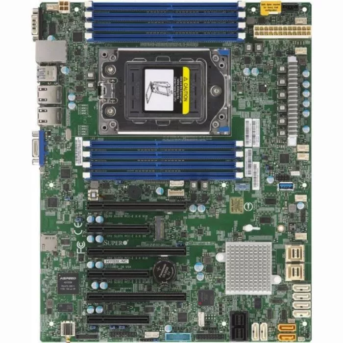 Материнская плата Supermicro H11SSL-I(Rev 2.0)(ATX, 1x CPU 7001/7002, 8DIMM, 3x PCI-E x16, 1x M2, 2x 1GBe RJ45, 16x SATA3, IPMI 2.0)