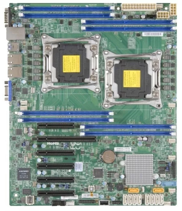 Материнская плата Supermicro X10DRL-i (ATX, 2х E5 V3/V4, 8DIMM, 1x PCI-E x16, 2x 1GBe RJ45, 10x SATA3, IPMI 2.0, C612)