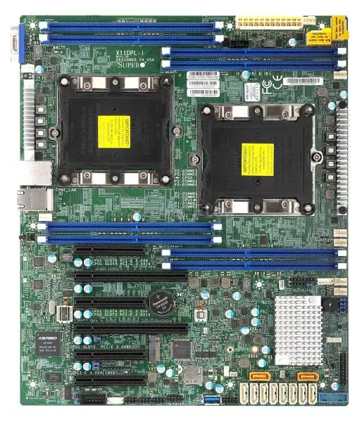 Материнская плата Supermicro X11DPL-i (ATX, 2х CPU 2rd, 8DIMM, 2x PCI-E x16, 1x M2, 2x 1GBe RJ45, 10x SATA3, IPMI 2.0, C621) 