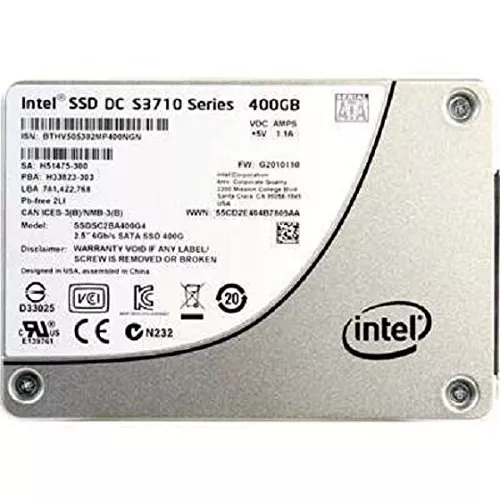 SSD диск Intel (HP) S3710 400Gb 2.5" 6gb/s 10 DWPD (SSDSC2BA400G401)